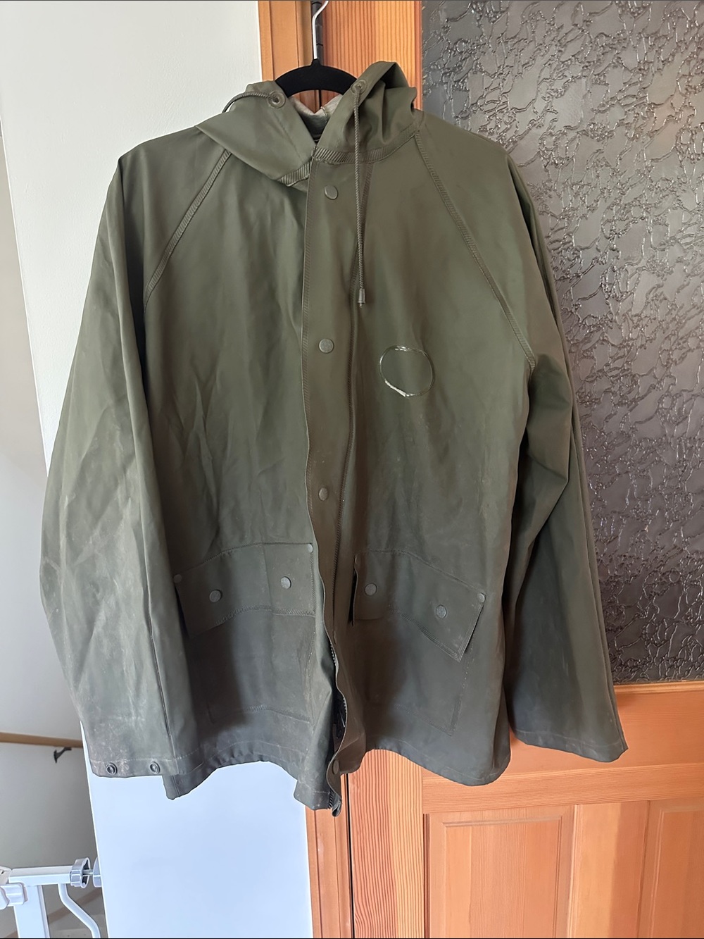 Men's Olive Green Hooded Jacket - Classic Outdoor Coat